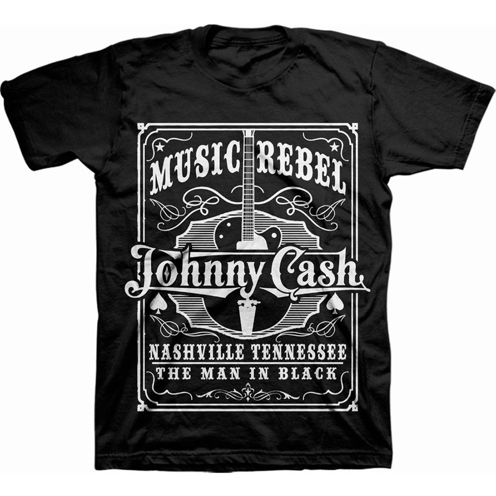 Johnny Cash Music Rebel T-shirt Front