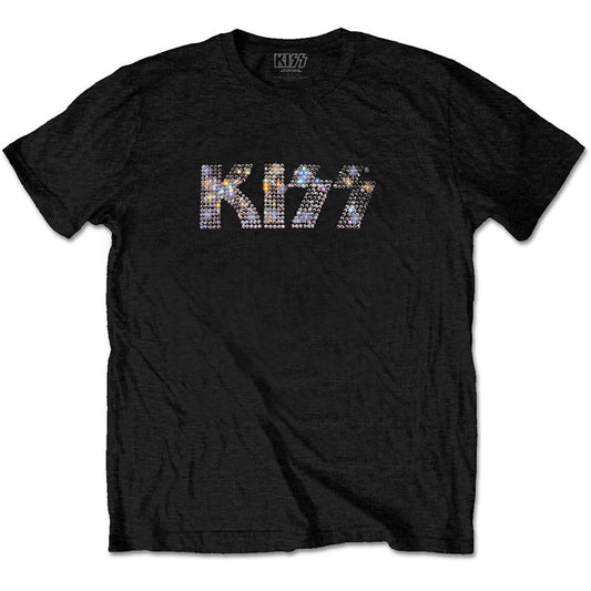 KISS Logo (Diamante) Slim Fit T-shirt Front