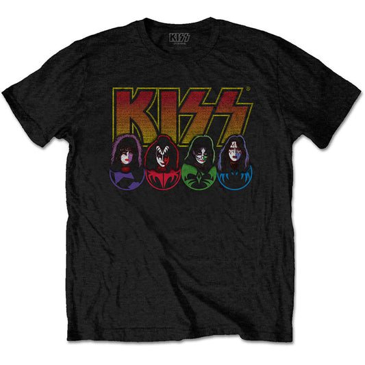 KISS Logo, Faces & Icons Slim Fit T-shirt Front