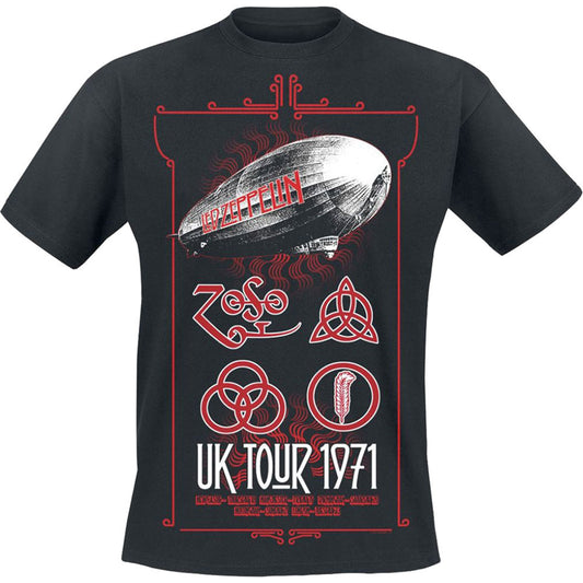 Led Zeppelin UK Tour '71. Slim Fit T-shirt Front