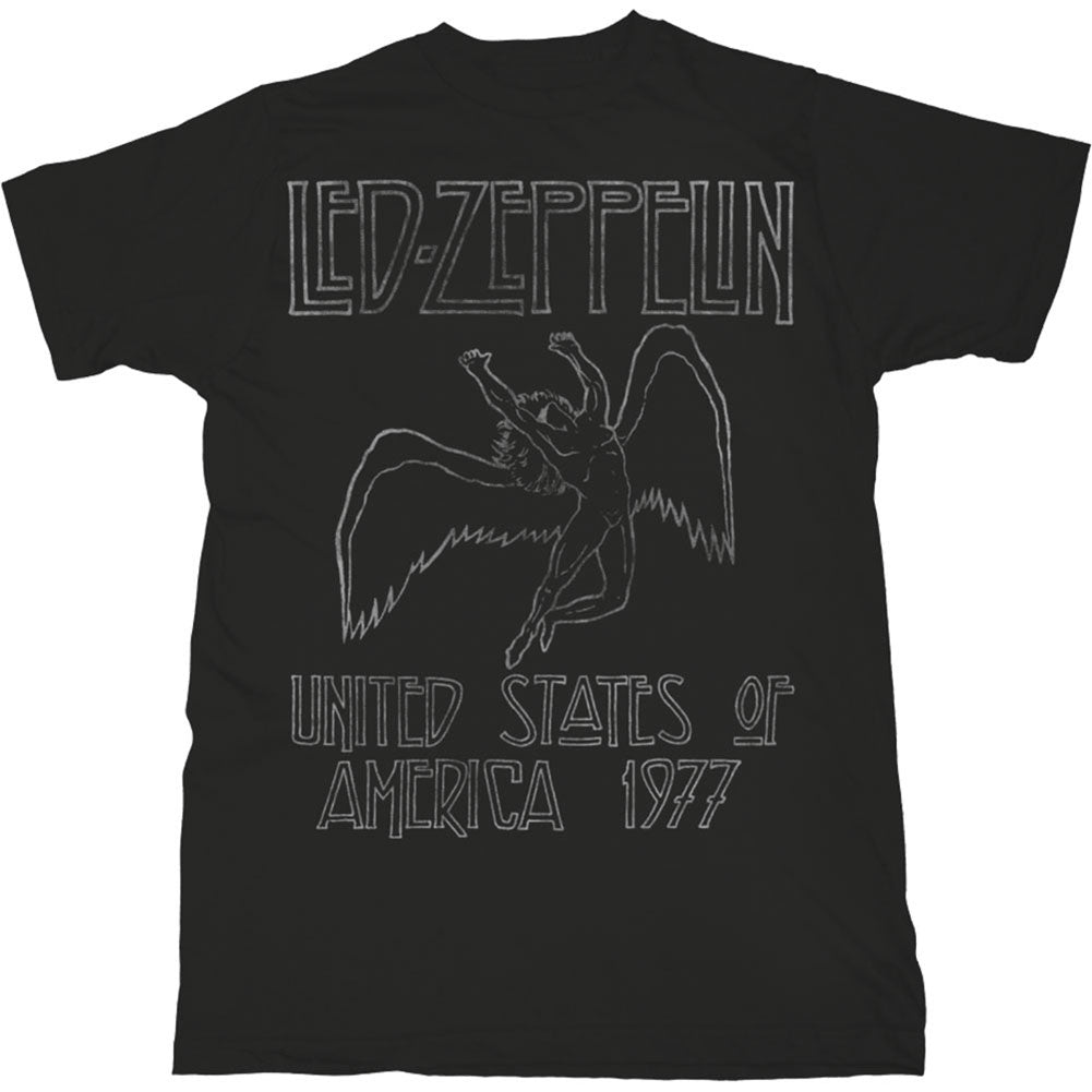 Led Zeppelin USA '77. Slim Fit T-shirt Front