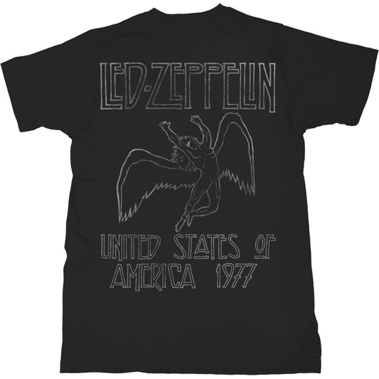 Led Zeppelin USA '77. Slim Fit T-shirt Front
