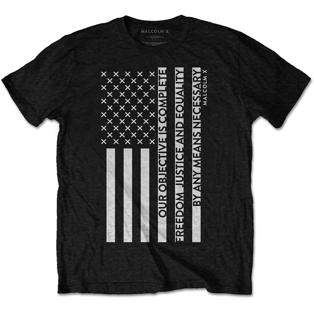 Malcolm X Freedom Flag Slim Fit T-shirt Front