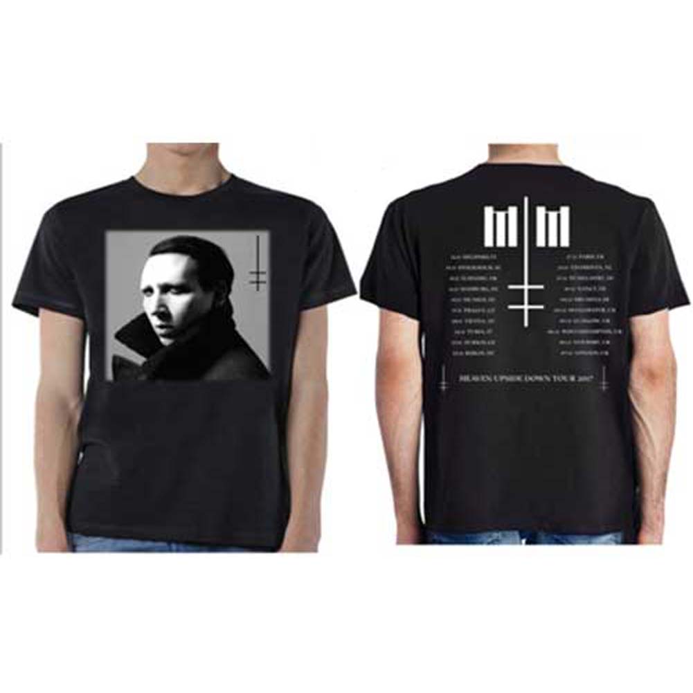 Marilyn Manson Heaven Upside Down DB (Ex Tour/Back Print) Slim Fit T-shirt Front