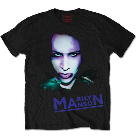 Marilyn Manson Oversaturated Photo Slim Fit T-shirt Front