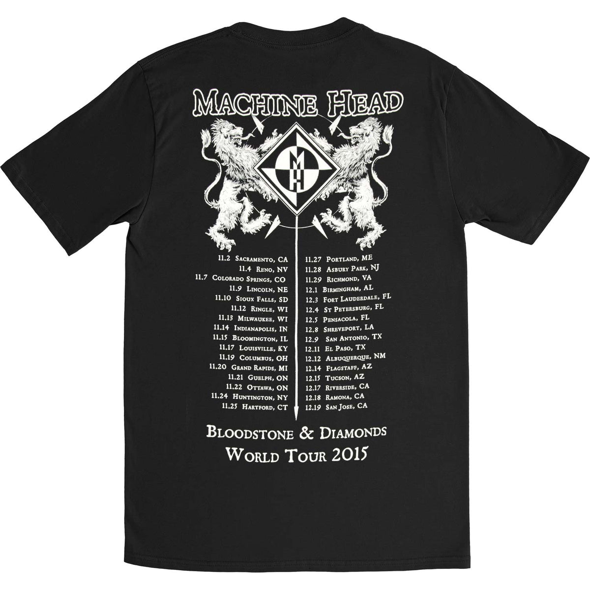Machine Head Slim Fit T-shirt Back