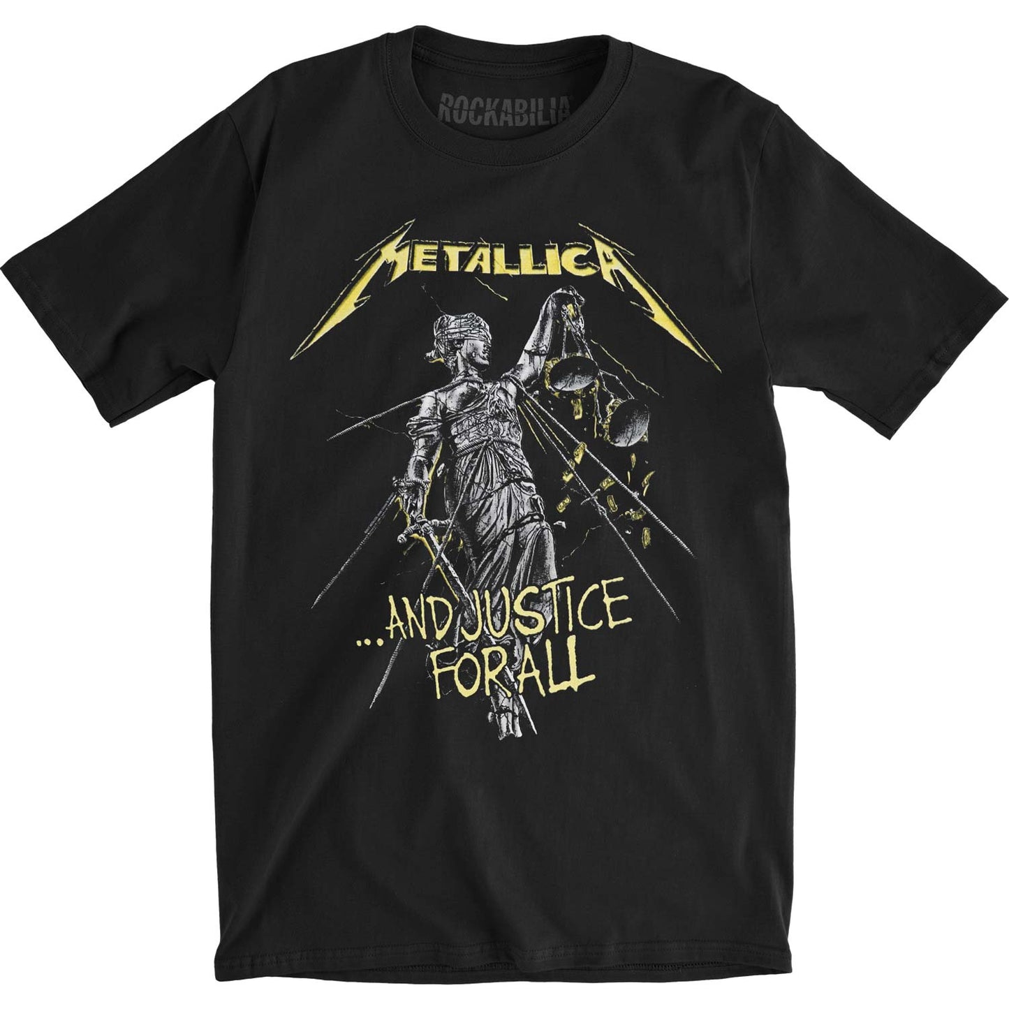 Metallica And Justice For All Tracks (Back Print) Slim Fit T-shirt Front