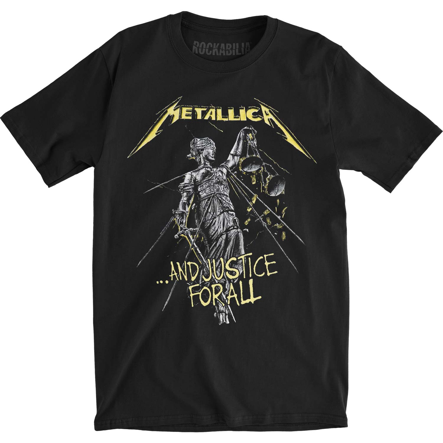 Metallica And Justice For All Tracks (Back Print) Slim Fit T-shirt Front