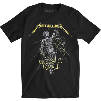 Metallica And Justice For All Tracks (Back Print) Slim Fit T-shirt Front