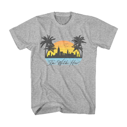 I'm With Her Sunset Slim Fit T-shirt Front