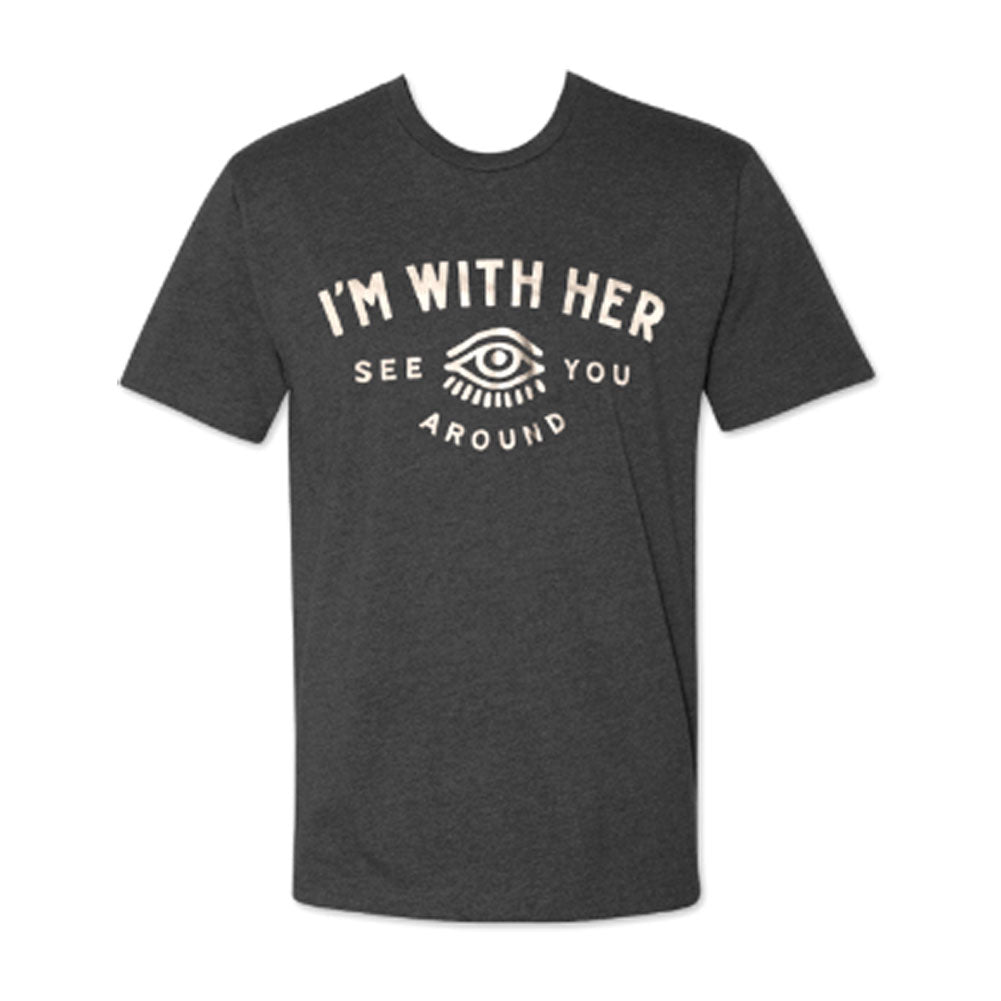 I'm With Her Eyeball Slim Fit T-shirt Front
