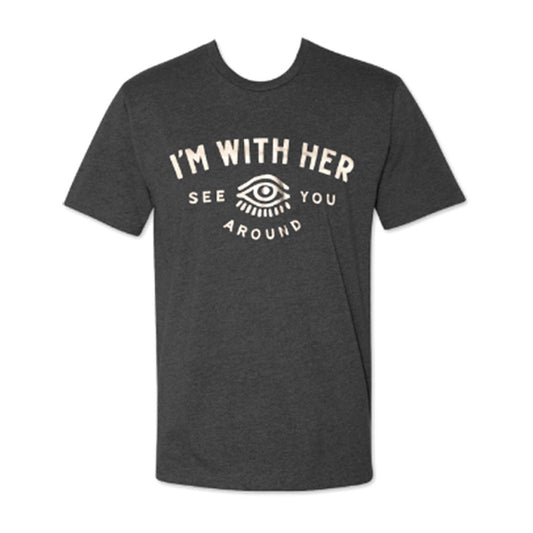 I'm With Her Eyeball Slim Fit T-shirt Front