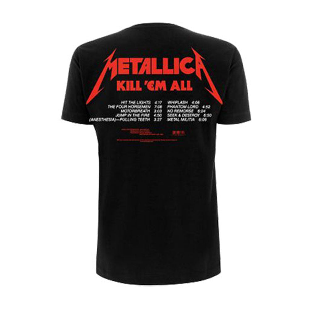 Metallica Kill 'Em All Tracks (Back Print) Slim Fit T-shirt Back