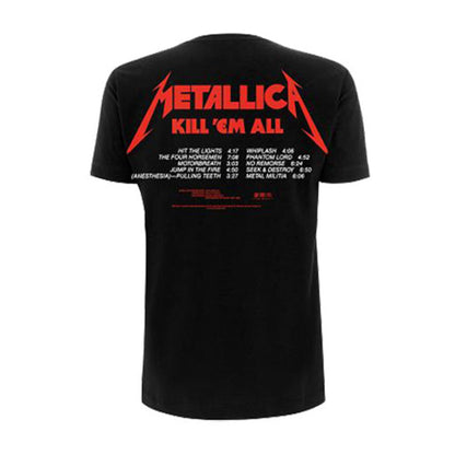 Metallica Kill 'Em All Tracks (Back Print) Slim Fit T-shirt Back