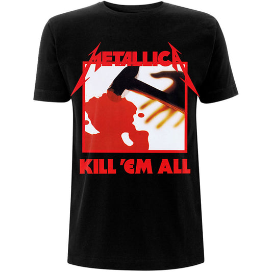 Metallica Kill 'Em All Tracks (Back Print) Slim Fit T-shirt Front