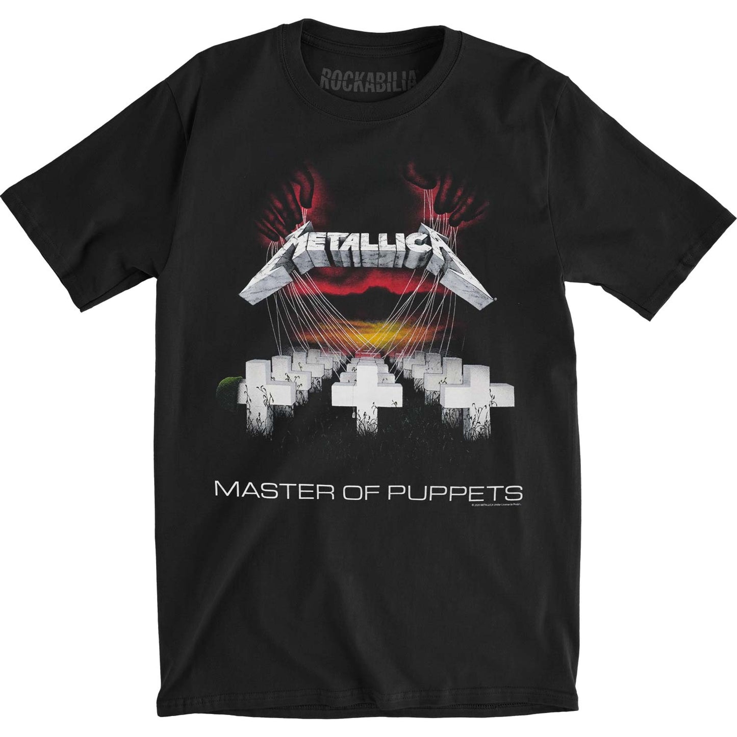 Metallica Master of Puppets European Tour '86. (Back Print) Slim Fit T-shirt Front