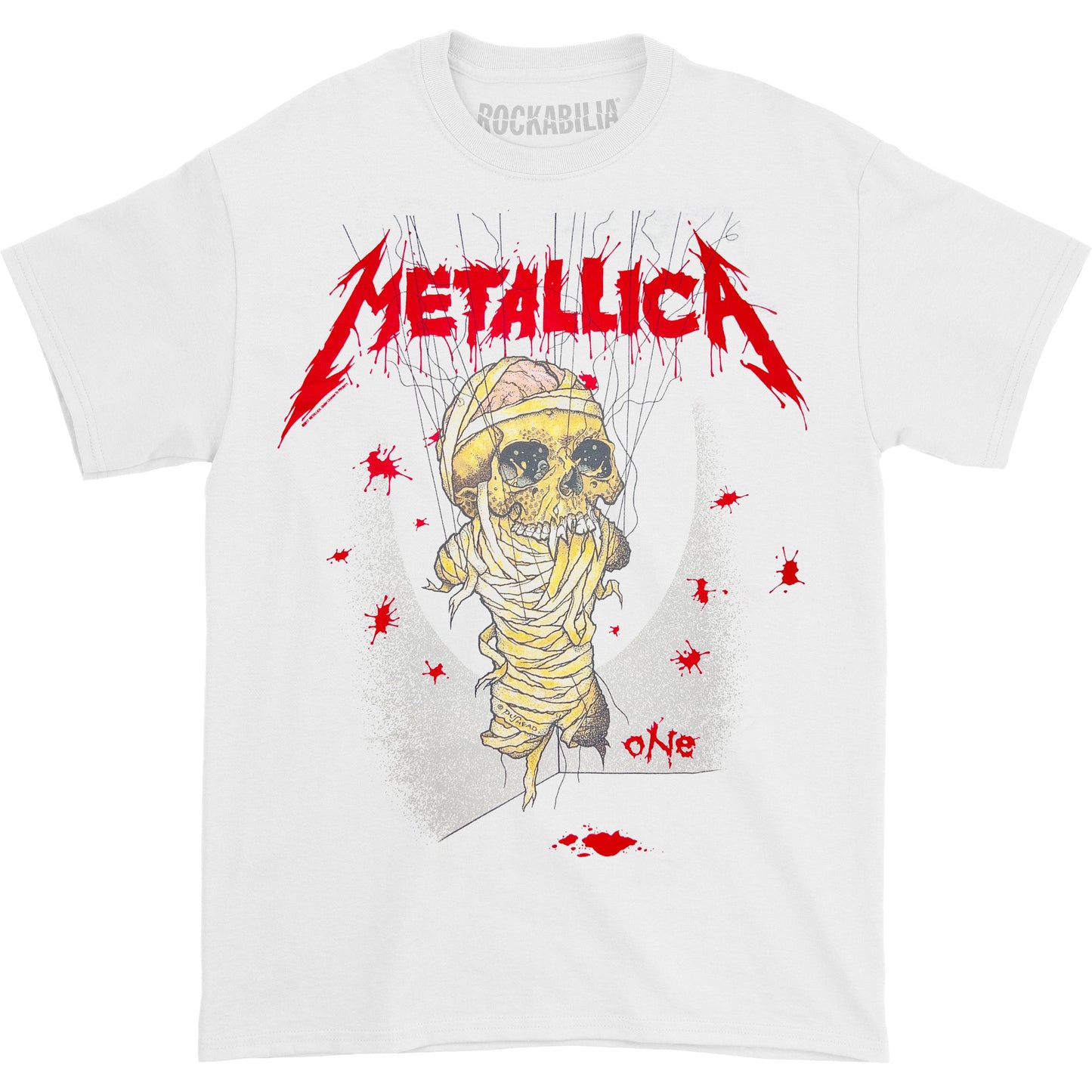 Metallica One Landmine (Back Print) Slim Fit T-shirt Front