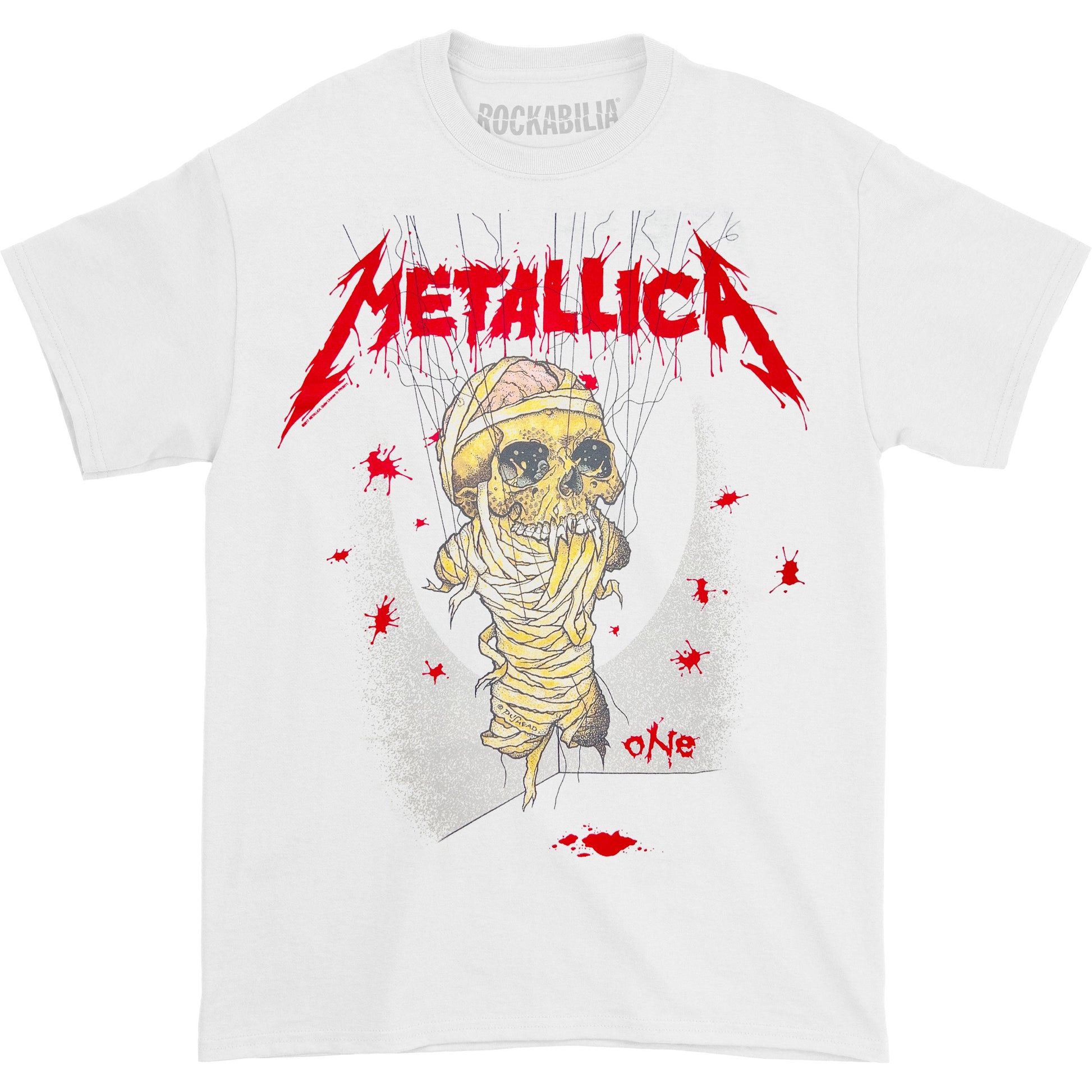 Metallica One Landmine (Back Print) Slim Fit T-shirt Front