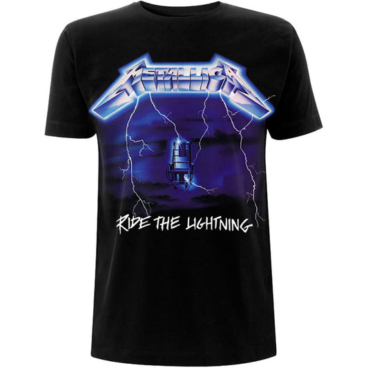 Metallica Ride The Lightning Tracks (Back Print) Slim Fit T-shirt Front
