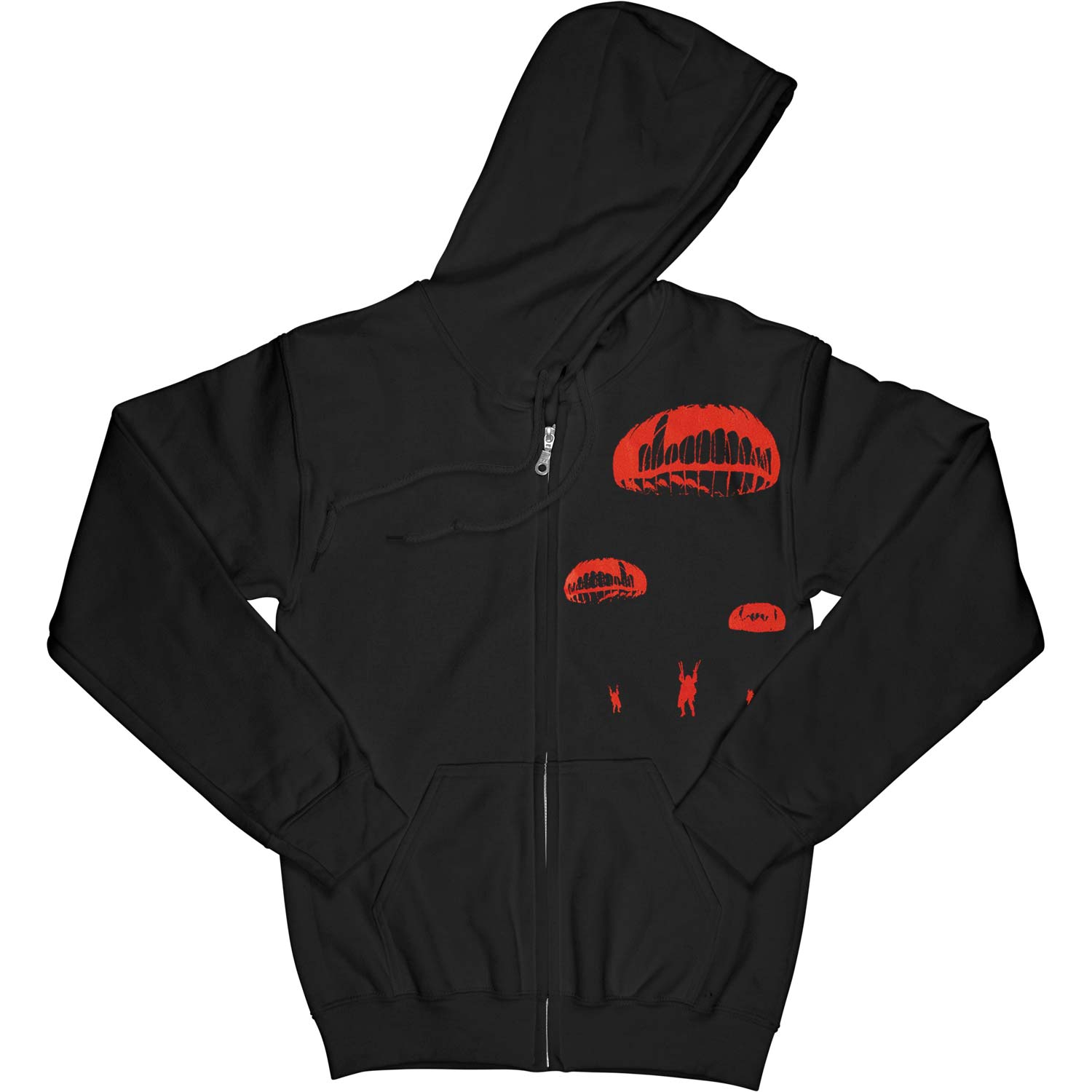 Parachute Zipper Hoodie Zippered Hooded Sweatshirt