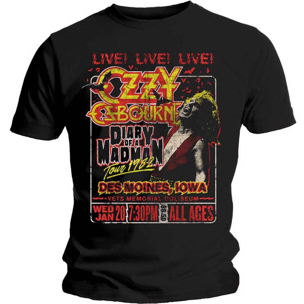 Ozzy Osbourne Diary of a Madman Tour Slim Fit T-shirt Front