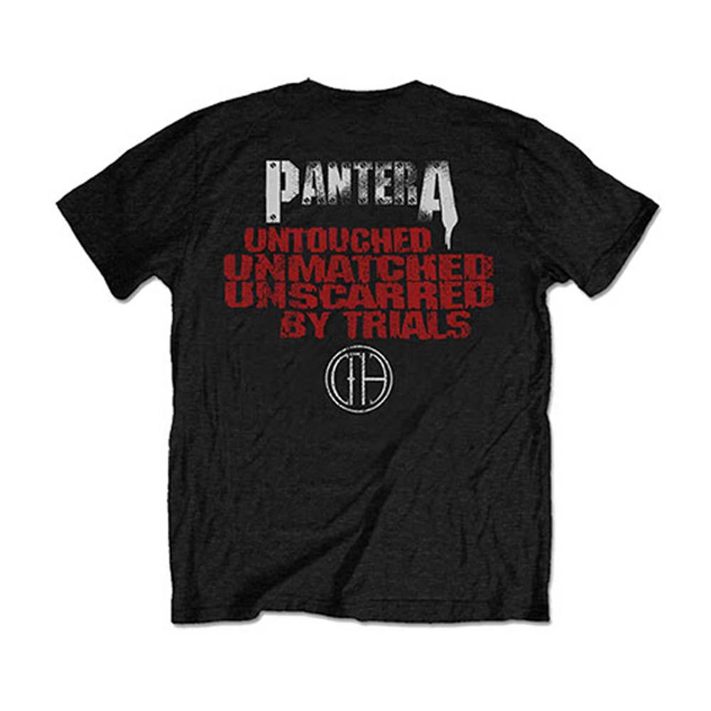 Pantera Horned Skull Stencil (Back Print) Slim Fit T-shirt Back