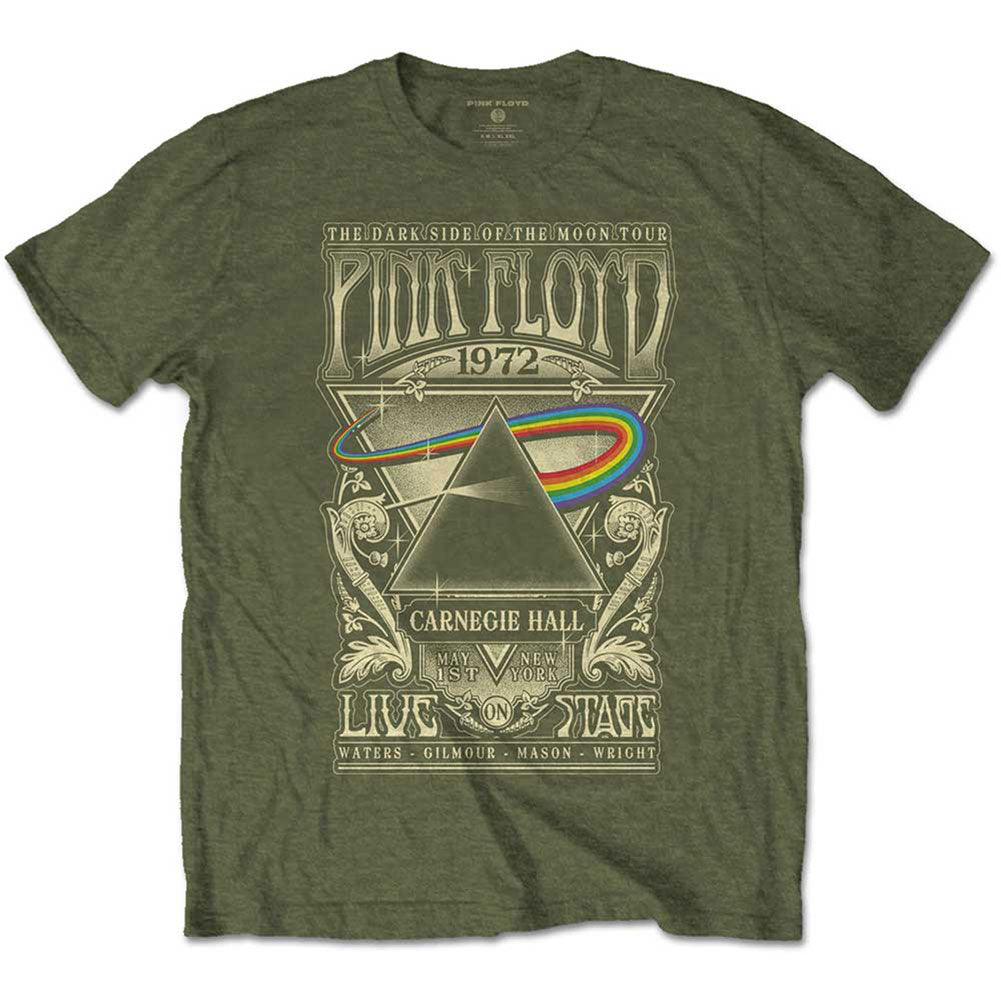 Pink Floyd Carnegie Hall Poster Slim Fit T-shirt Front
