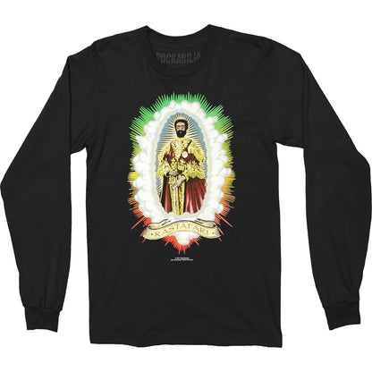 Haile Selassie Rastafari Oval Long Sleeve Front