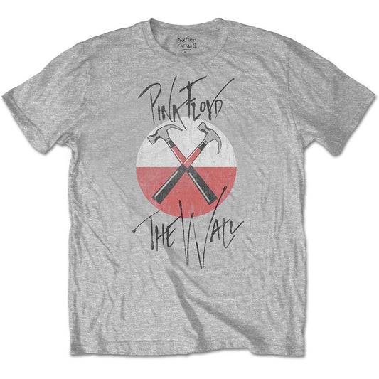 Pink Floyd The Wall Faded Hammers Logo Slim Fit T-shirt Front