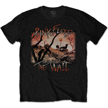 Pink Floyd The Wall Meadow with Back Print Slim Fit T-shirt Front
