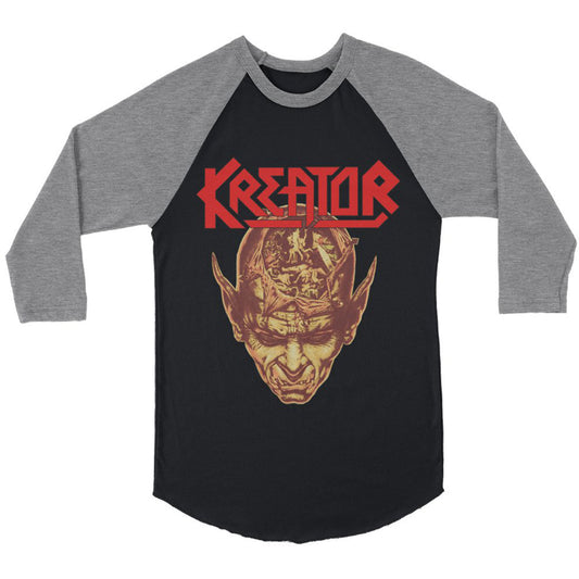 Kreator Bosch Raglan (Black/Hthr Grey) Baseball Jersey Front