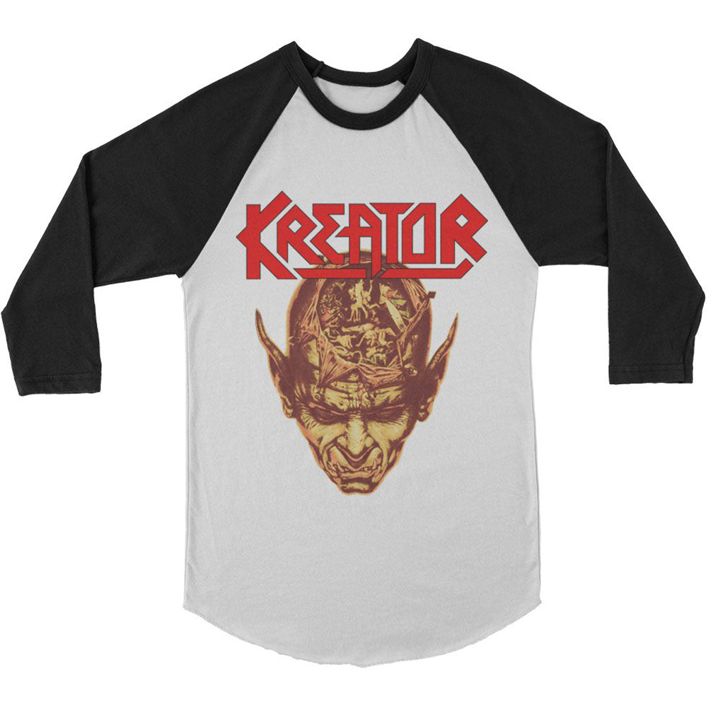 Kreator Bosch Raglan (White/Black) Baseball Jersey Front