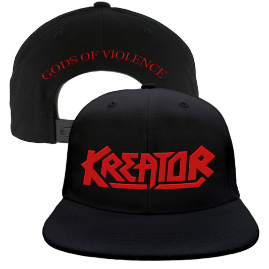 Kreator Gods of Violence Snap Back (Black) Baseball Cap Front
