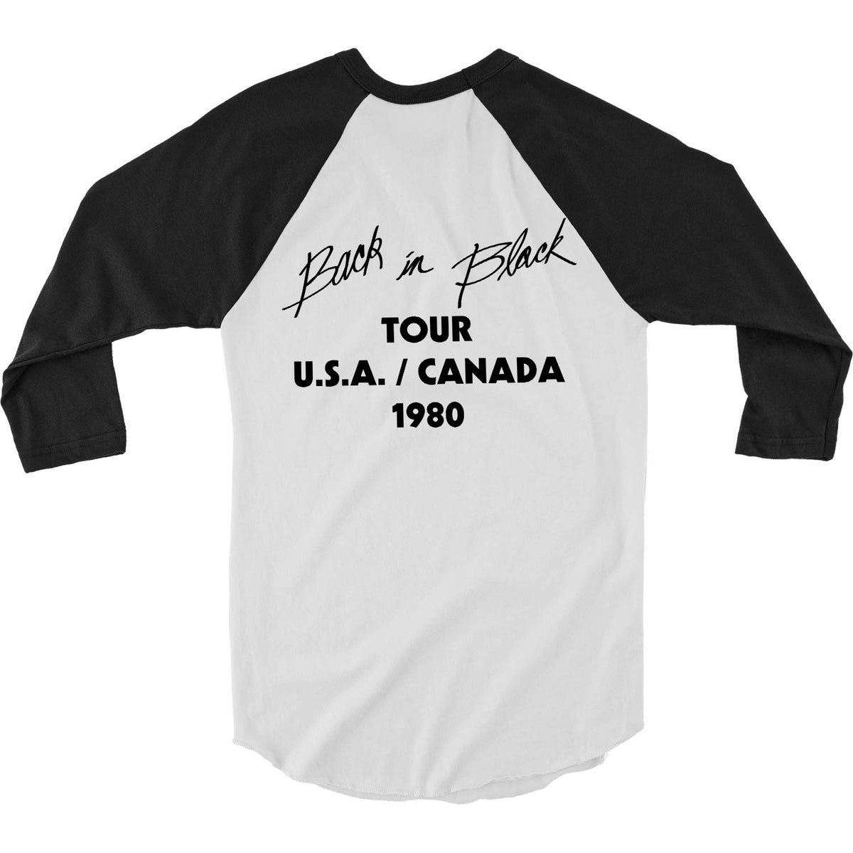 AC/DC USA/Canada Tour Baseball Jersey Back