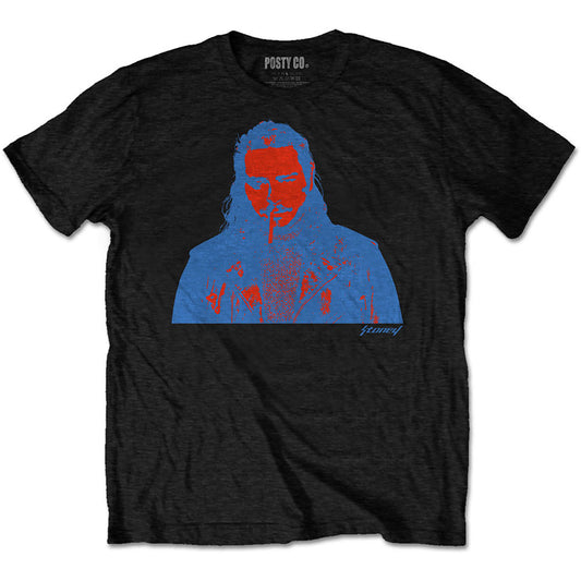 Post Malone Red & Blue Photo Slim Fit T-shirt Front