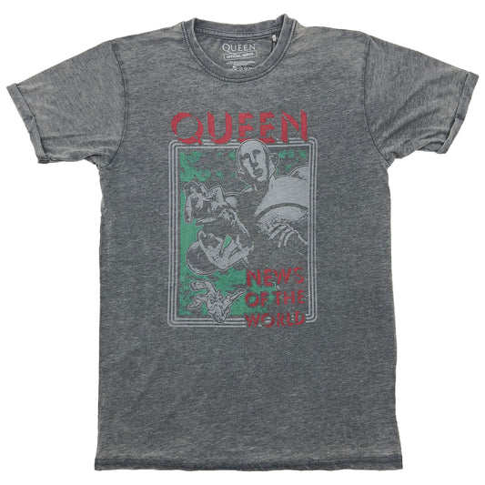 Queen News of the World Burnout Tee Vintage T-shirt Front