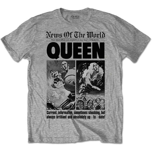 Queen News of the World 40th Front Page Slim Fit T-shirt Front