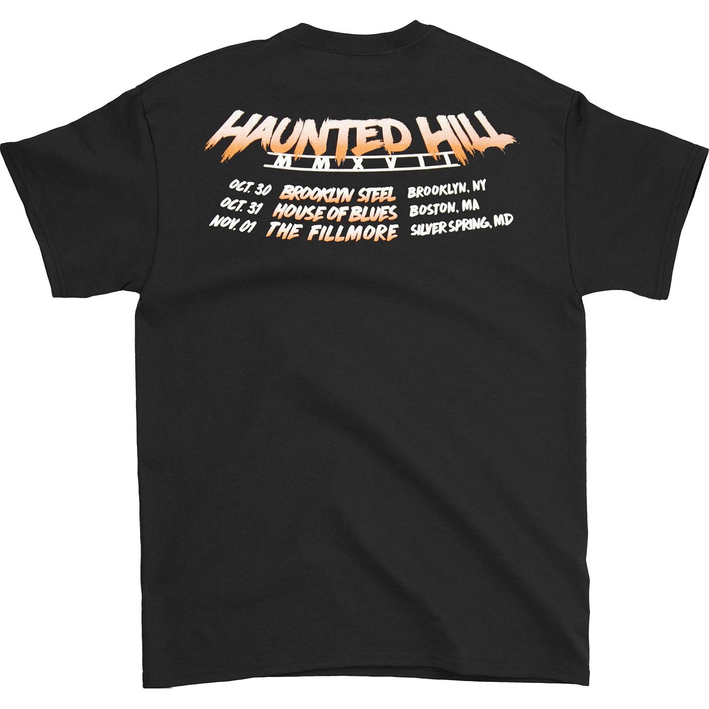 Cypress Hill Haunted Hill Tour 2017 T-shirt Back