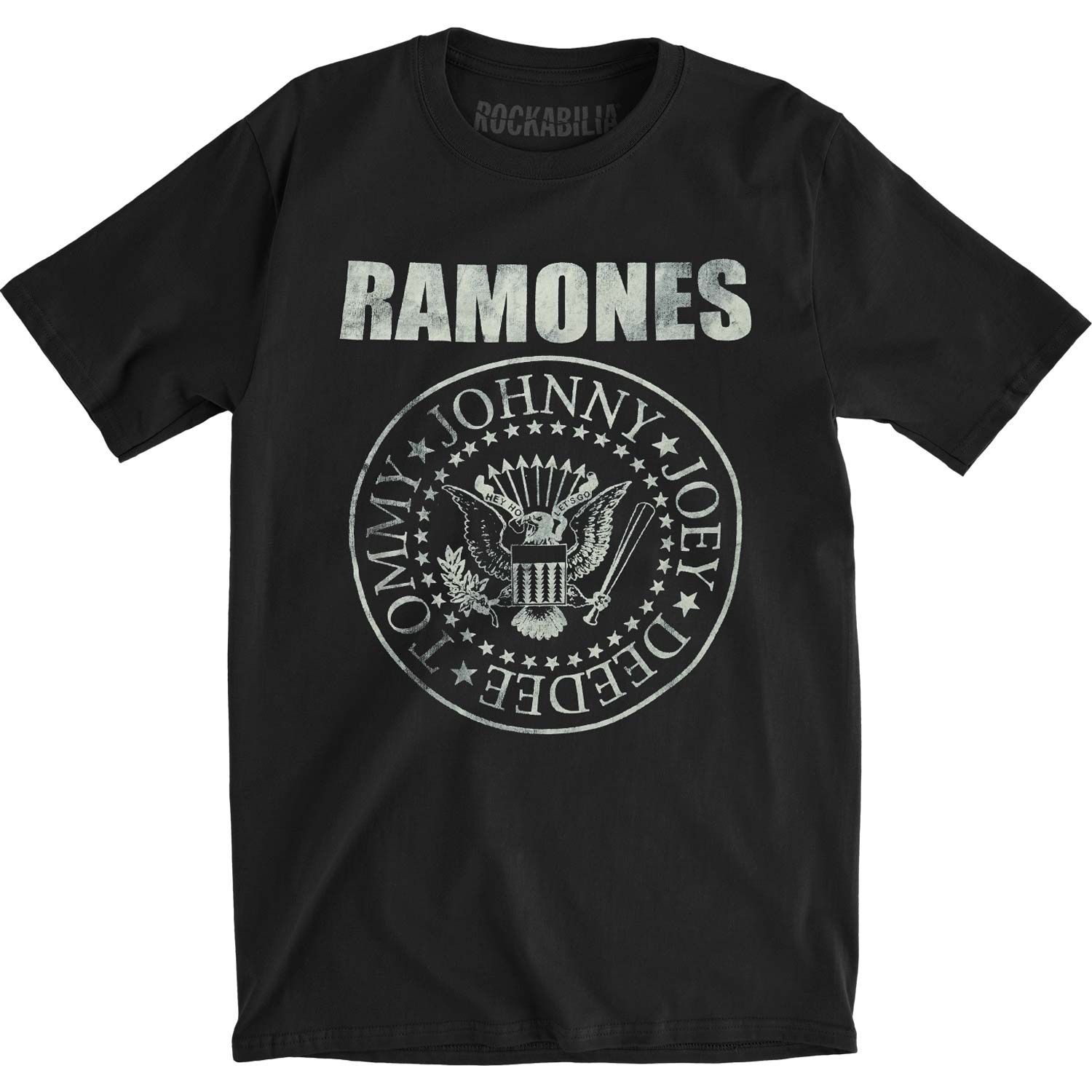 Ramones Seal Hey Ho (Back Print) Slim Fit T-shirt Front