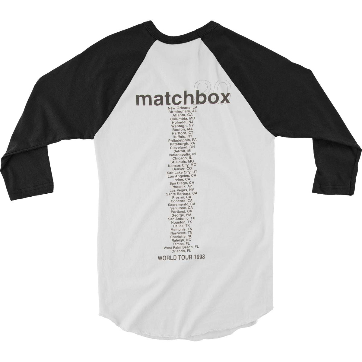 Matchbox 20 Baseball Jersey Back