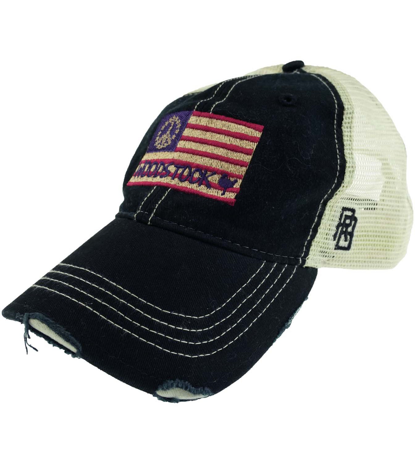 Woodstock Flag Distressed Trucker Cap Front