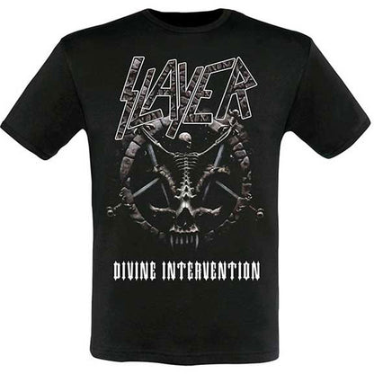 Slayer Divine Intervention 2014 Dates (Ex-Tour with Back Print) Slim Fit T-shirt Front