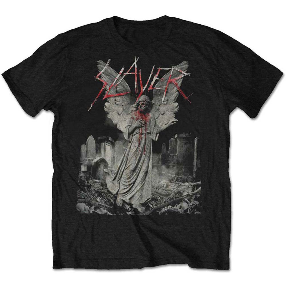Slayer Gravestone Walks Slim Fit T-shirt Front