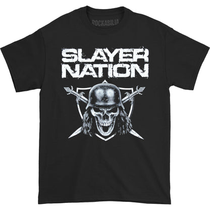 Slayer Nation 2014 Dates (Ex-Tour with Back Print) Slim Fit T-shirt Front