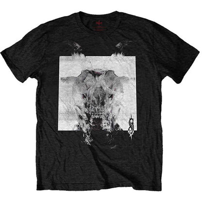 Slipknot Devil Single - Black & White (Back Print) Slim Fit T-shirt Front