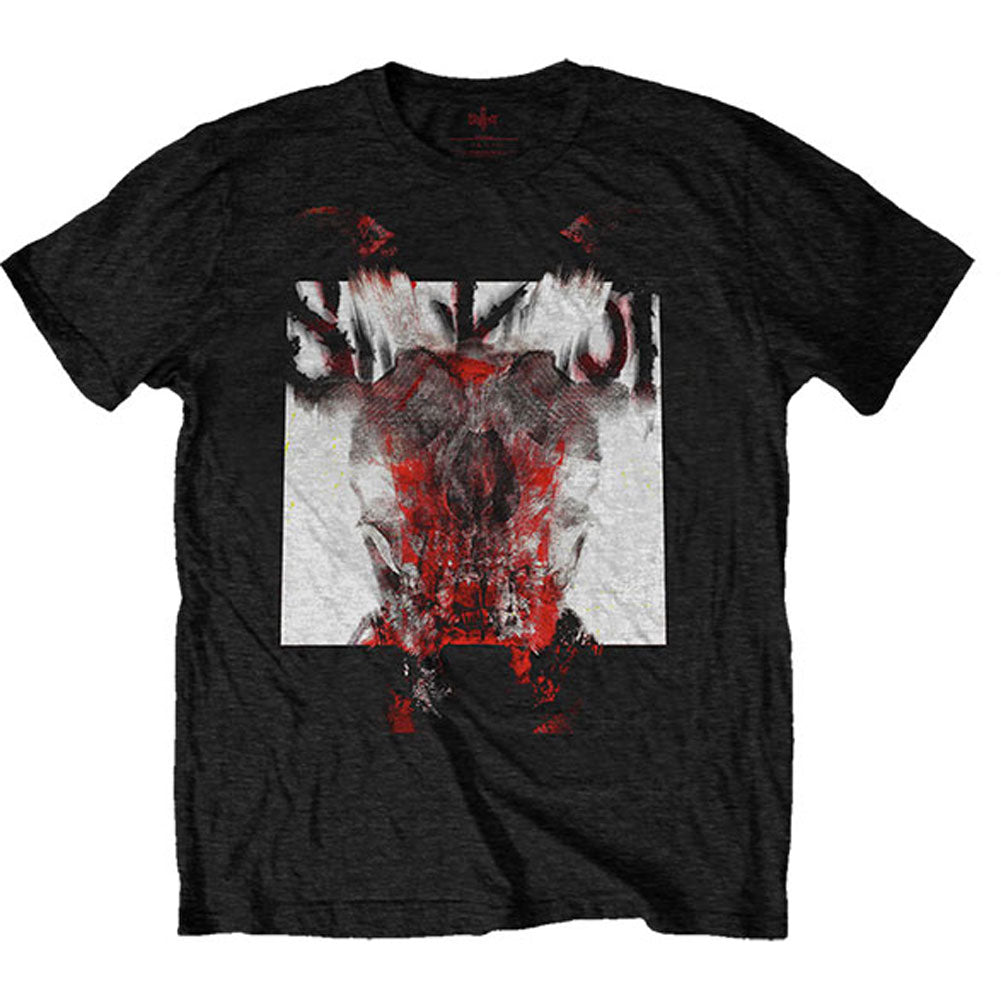 Slipknot Devil Single - Logo Blur (Back Print) Slim Fit T-shirt Front