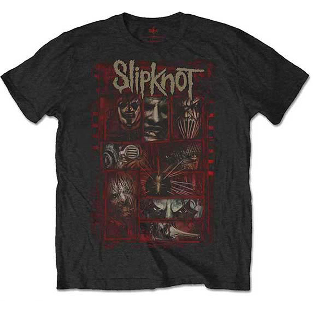 Slipknot Sketch Boxes (Back Print) Slim Fit T-shirt Front