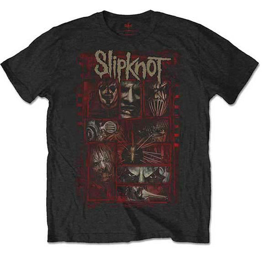 Slipknot Sketch Boxes (Back Print) Slim Fit T-shirt Front