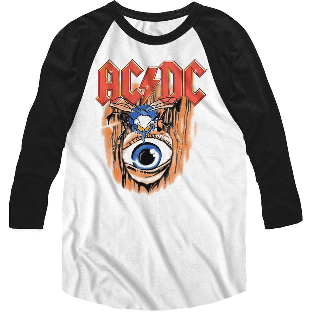 AC/DC Vintage Fly On Wall Baseball Jersey Front