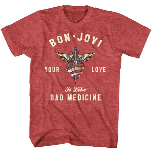 Bon Jovi Heart And Dagger T-shirt Front